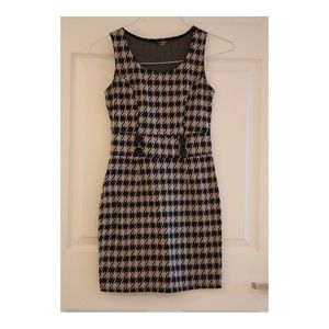 Cotton Stretch Houndstooth Dress
